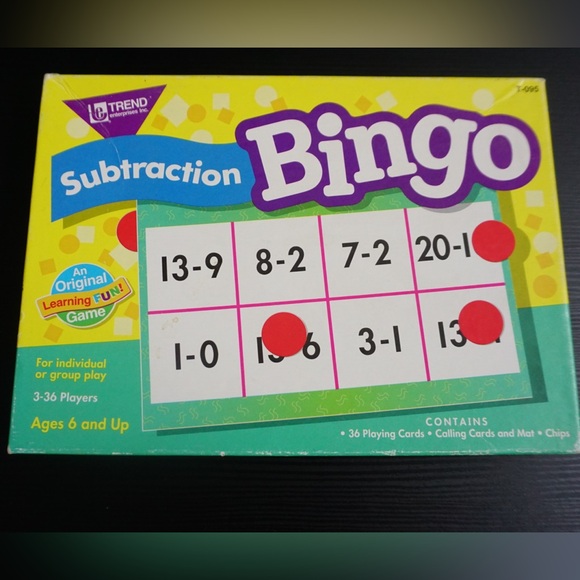 Trend Enterprises Inc. Subtraction & Addition Bingo games - Picture 2 of 16